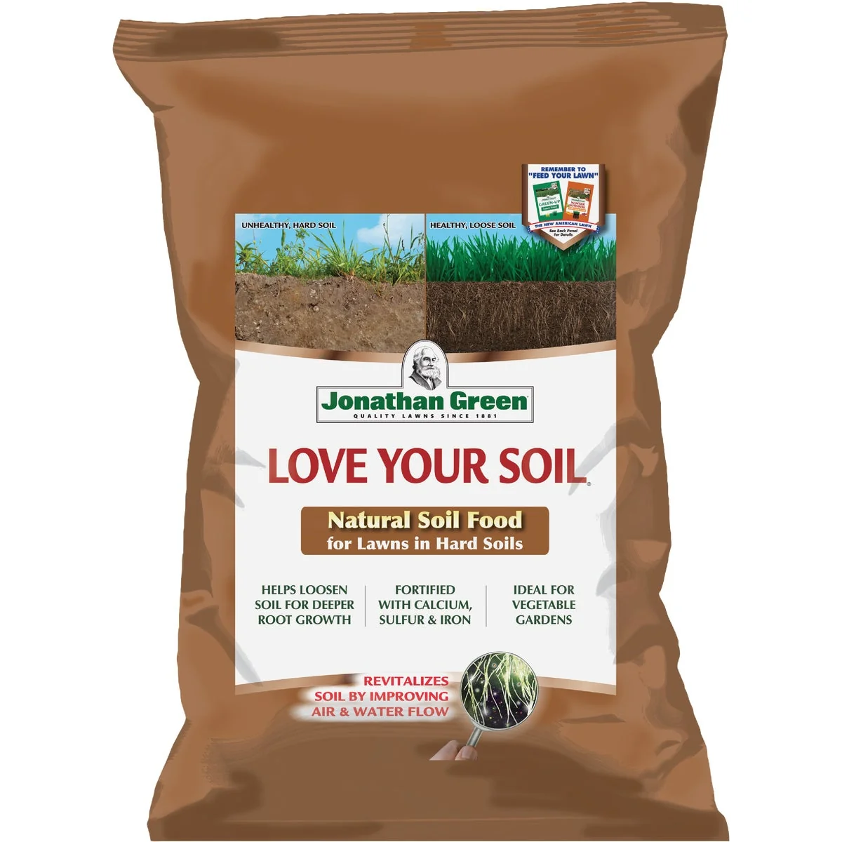 Responsible Jonathan Green Love Your Soil 54 Lb. 15 000 Sq. Ft. Organic Lawn Soil Food Fine