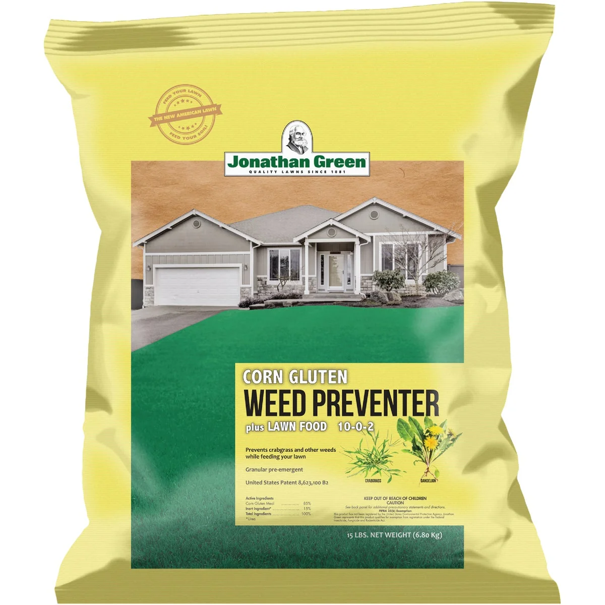 Fine Jonathan Green Organics 15 Lb. 5000 Sq. Ft. 10-0-2 Corn Gluten Lawn Fertilizer with Weed Preventer Selected