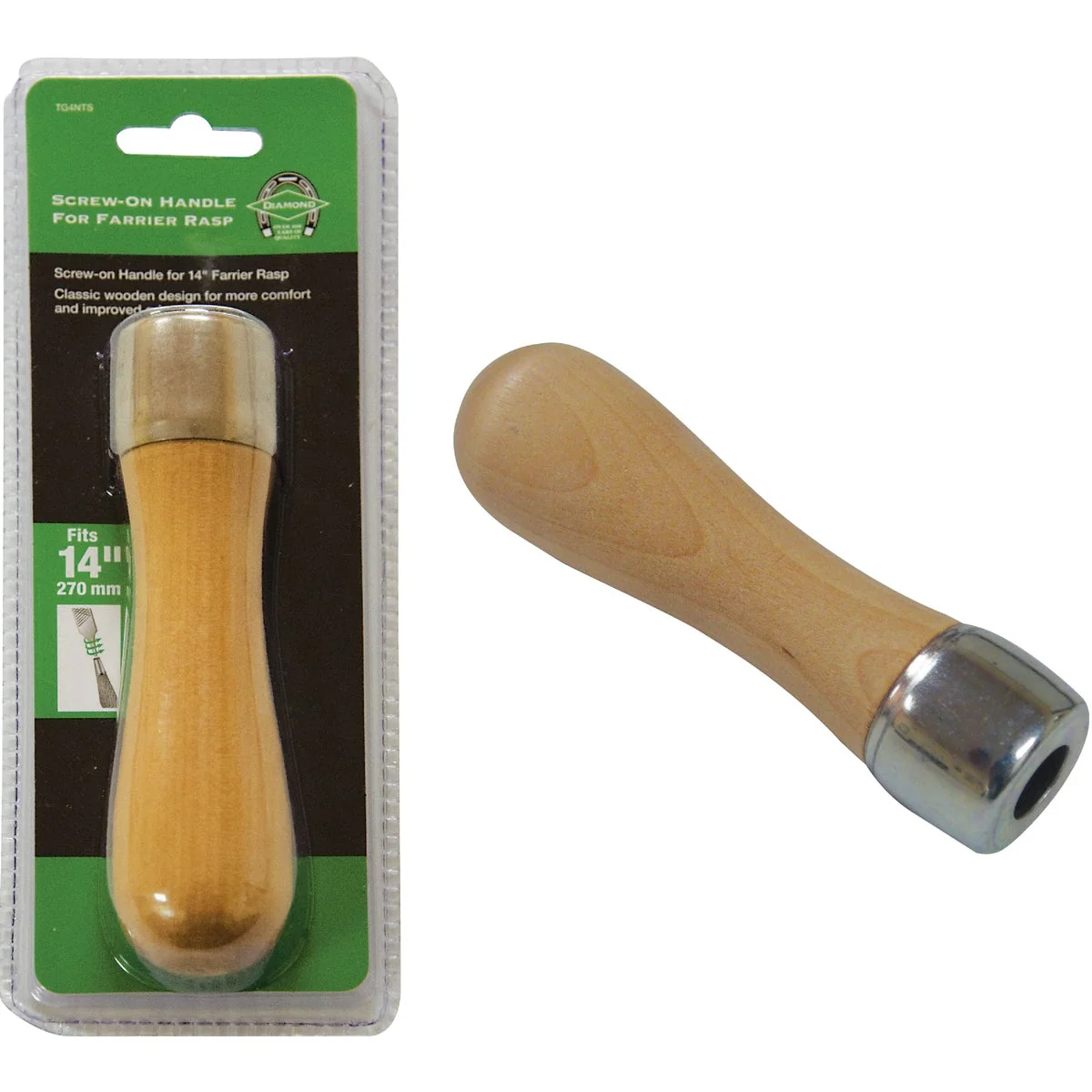 Consistent Diamond 5 In. Wood Hoof Rasp Handle for 14 In. Rasp Easy-to-Use