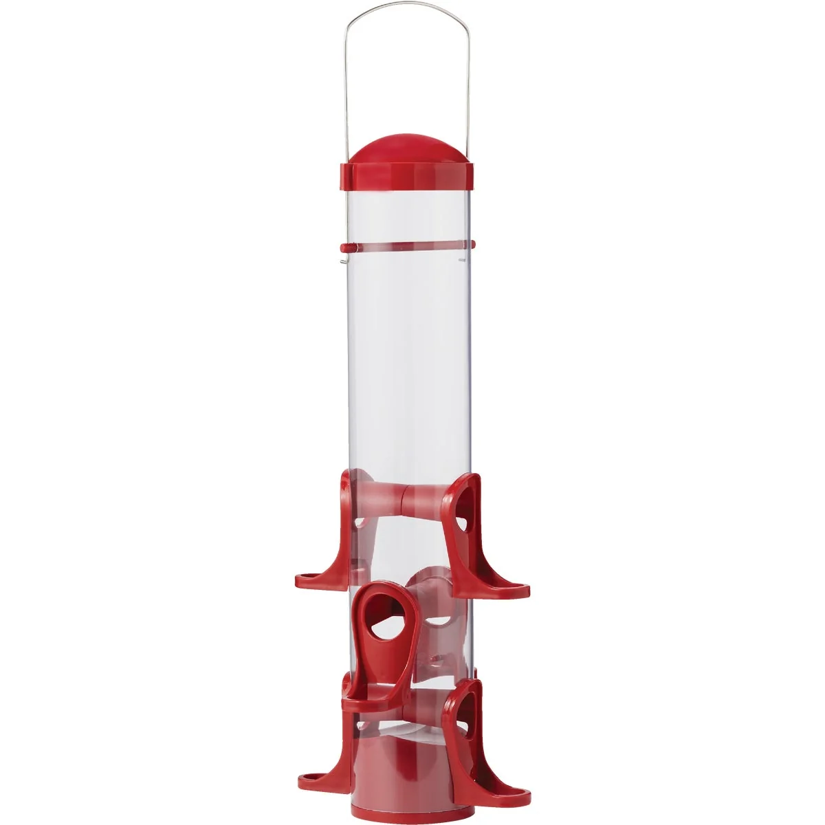 Environmentally Friendly Stokes Select Red Plastic 1.6 Lb. Capacity Tube Bird Feeder Convenient