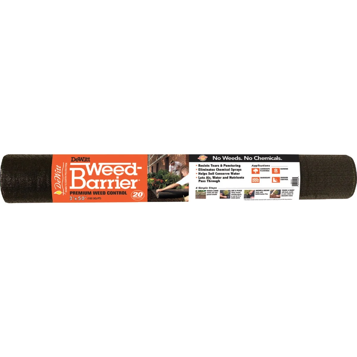 Crafted DeWitt Weed Barrier 3 Ft. W. x 50 Ft. L. Polyester 20-Year Premium Weed Control Landscape Fabric Consistent
