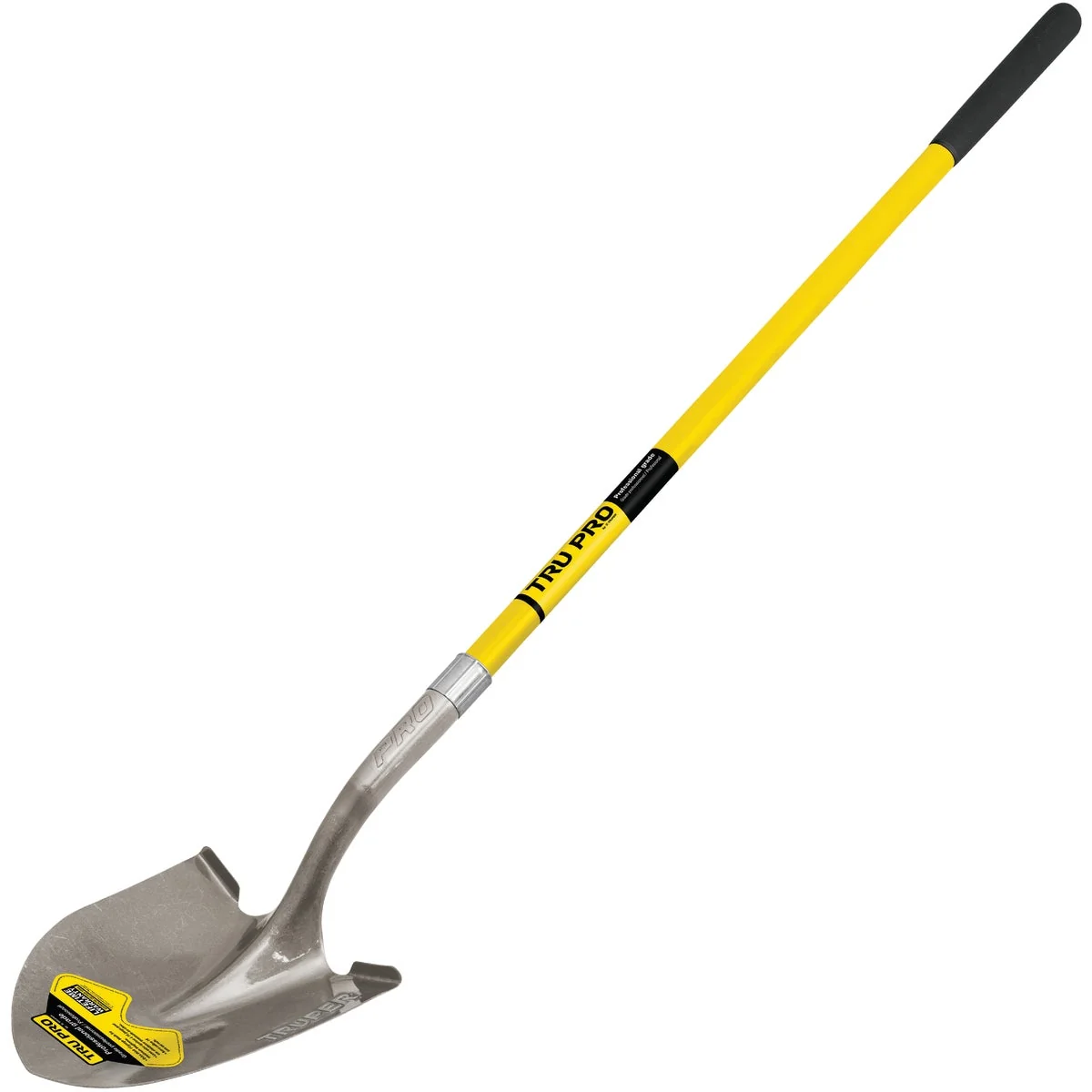 Expertly Made Tru Pro 48 In. Fiberglass Handle Round Point Shovel High-Grade