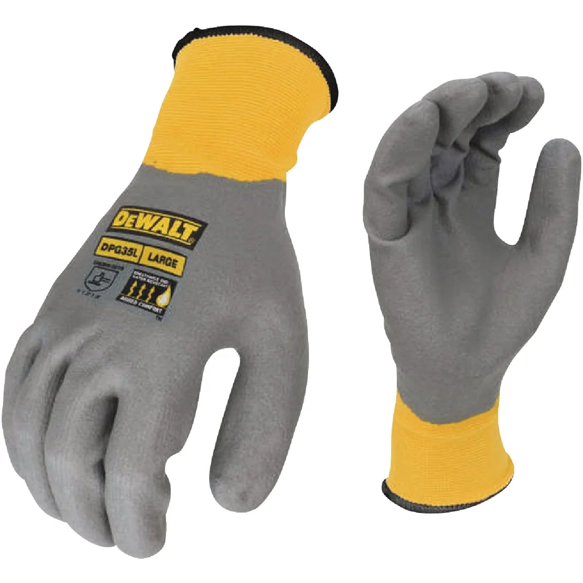 Fine DeWalt Men's XL Full Dip Water-Resistant Breathable Work Glove Solid