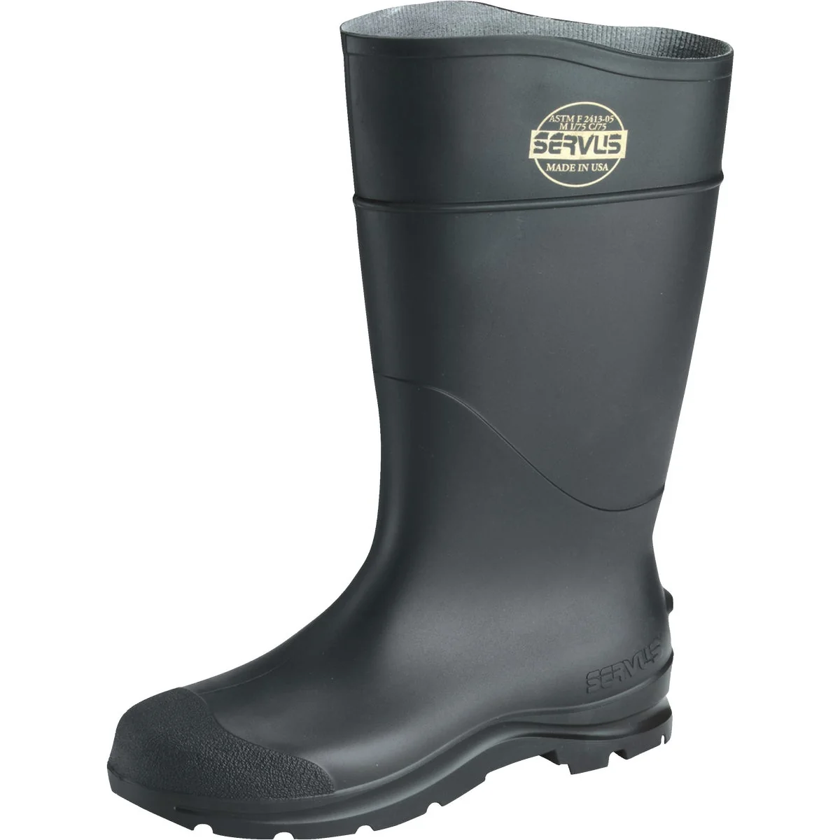 Sustainable Honeywell Servus Men's Size 12 Black Steel Toe PVC Rubber Boot Minimalist