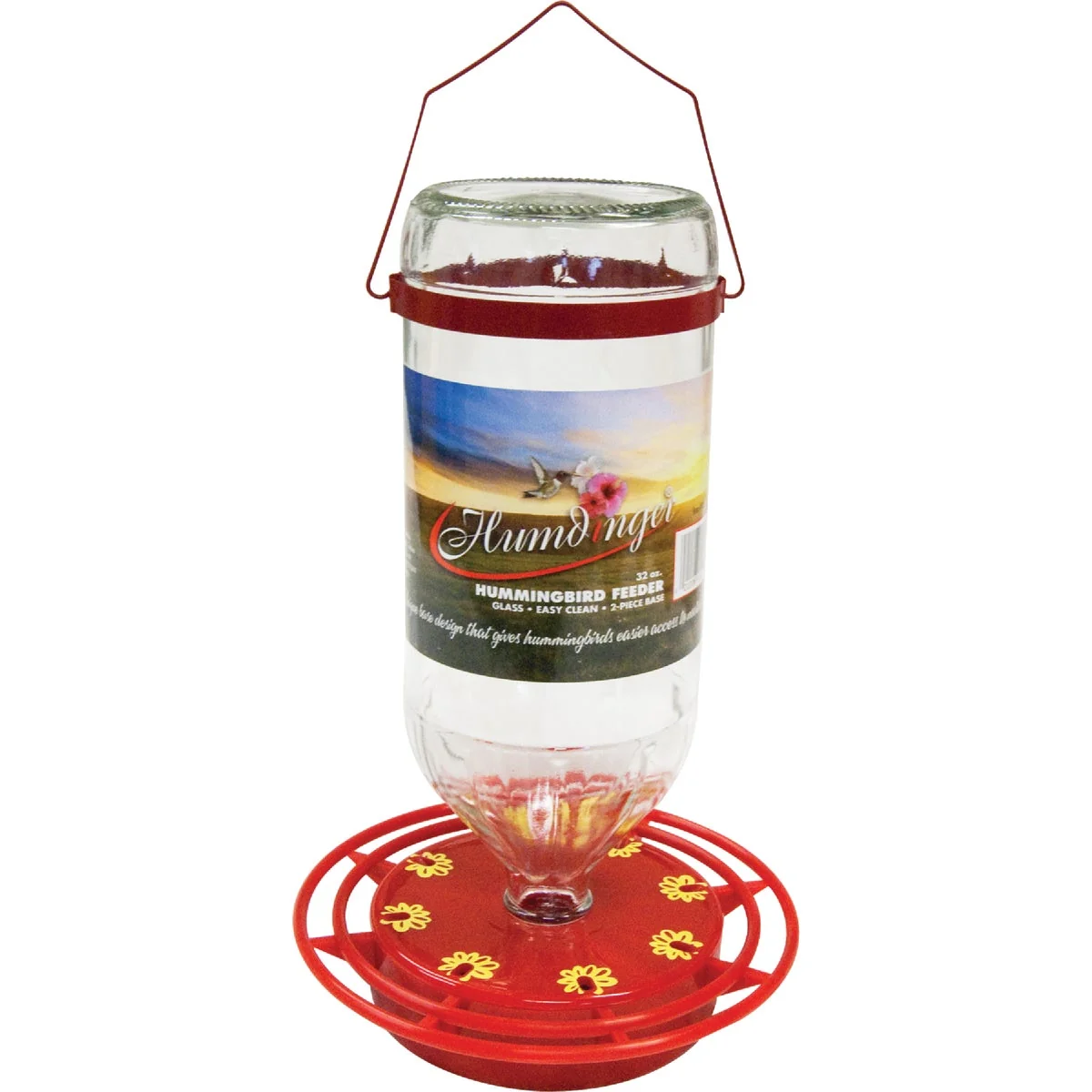 Durable Humdinger 32 Oz. Glass Hummingbird Feeder Authentic