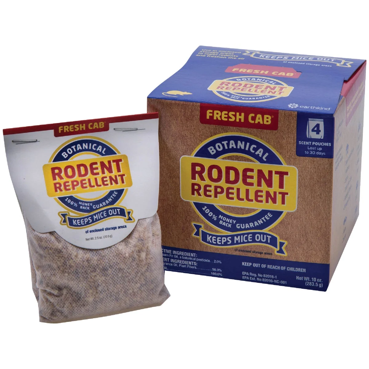 Lightweight Earth Kind Fresh Cab 2.5 Oz. Granular Rodent Repellent 4-Pack Original