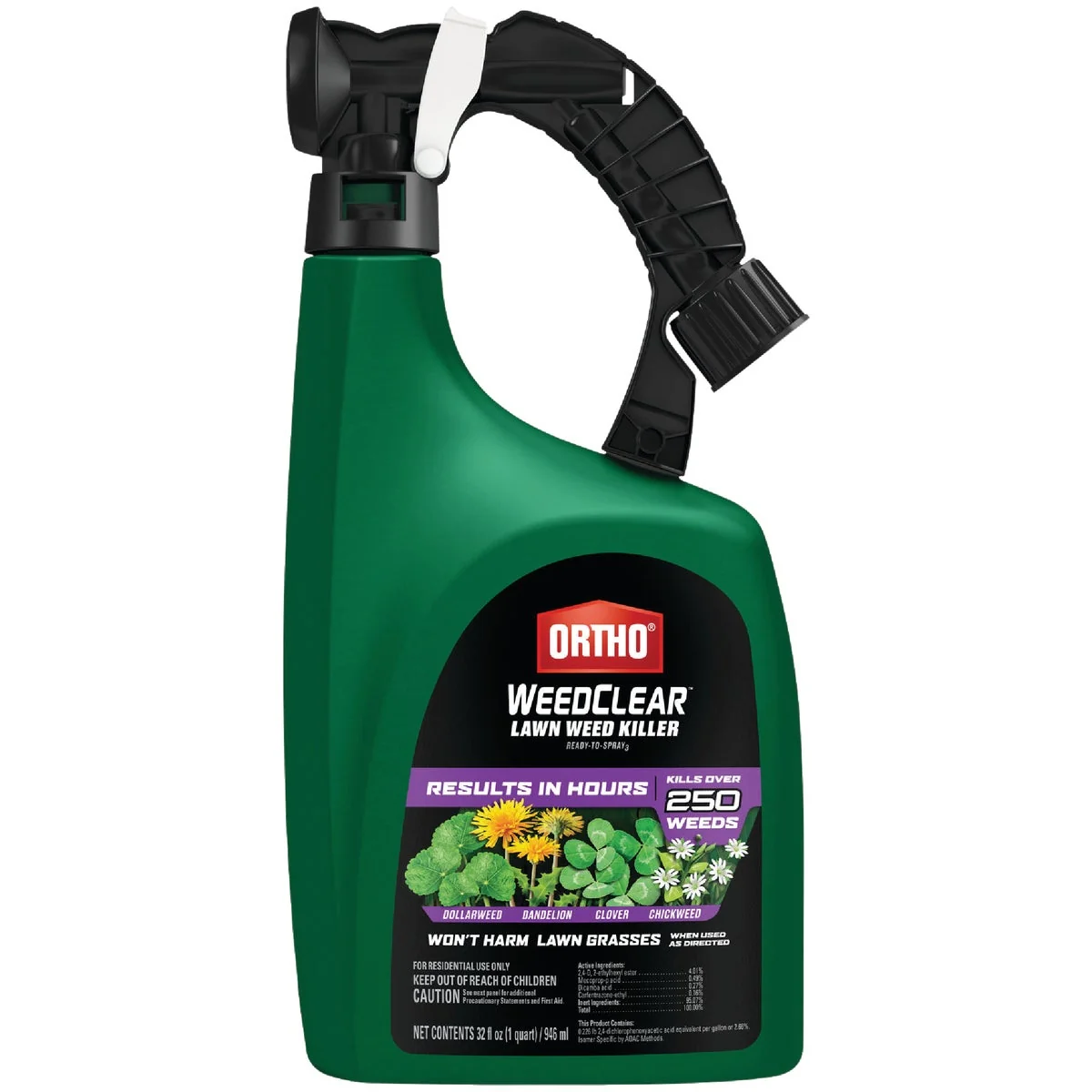 Organic Ortho WeedClear 32 Oz. Ready To Spray Hose End Southern Lawn Weed Killer Solid