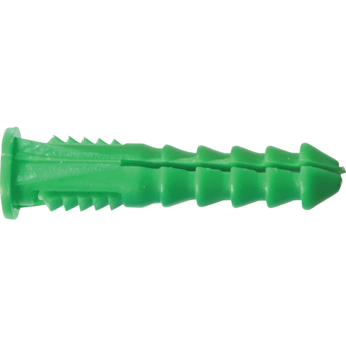 Smooth Hillman 12 - 14 - 16 Thread x 1-1 2 In. Green Ribbed Plastic Anchor 50 Ct. Flexible