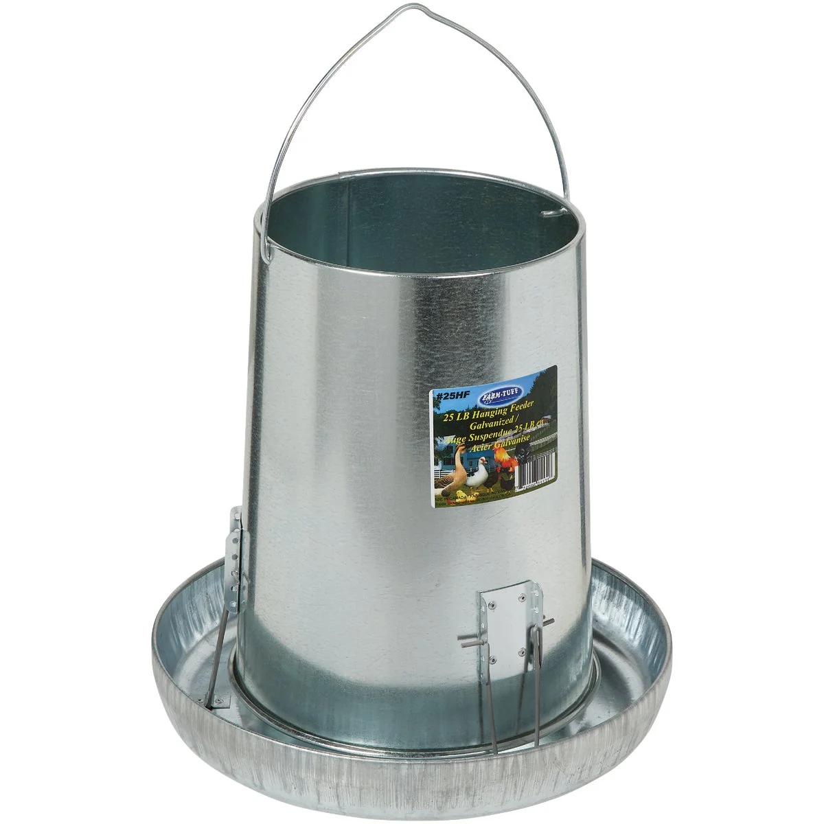 Modern Farm-Tuff 25 Lb. Capacity Hanging Galvanized Steel Poultry Feeder Stylish