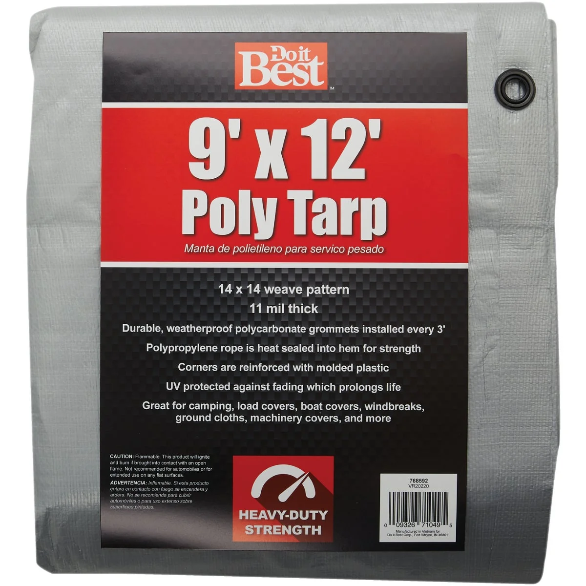 Outstanding Do it Silver Woven 9 Ft. x 12 Ft. Heavy Duty Poly Tarp Long-Lasting