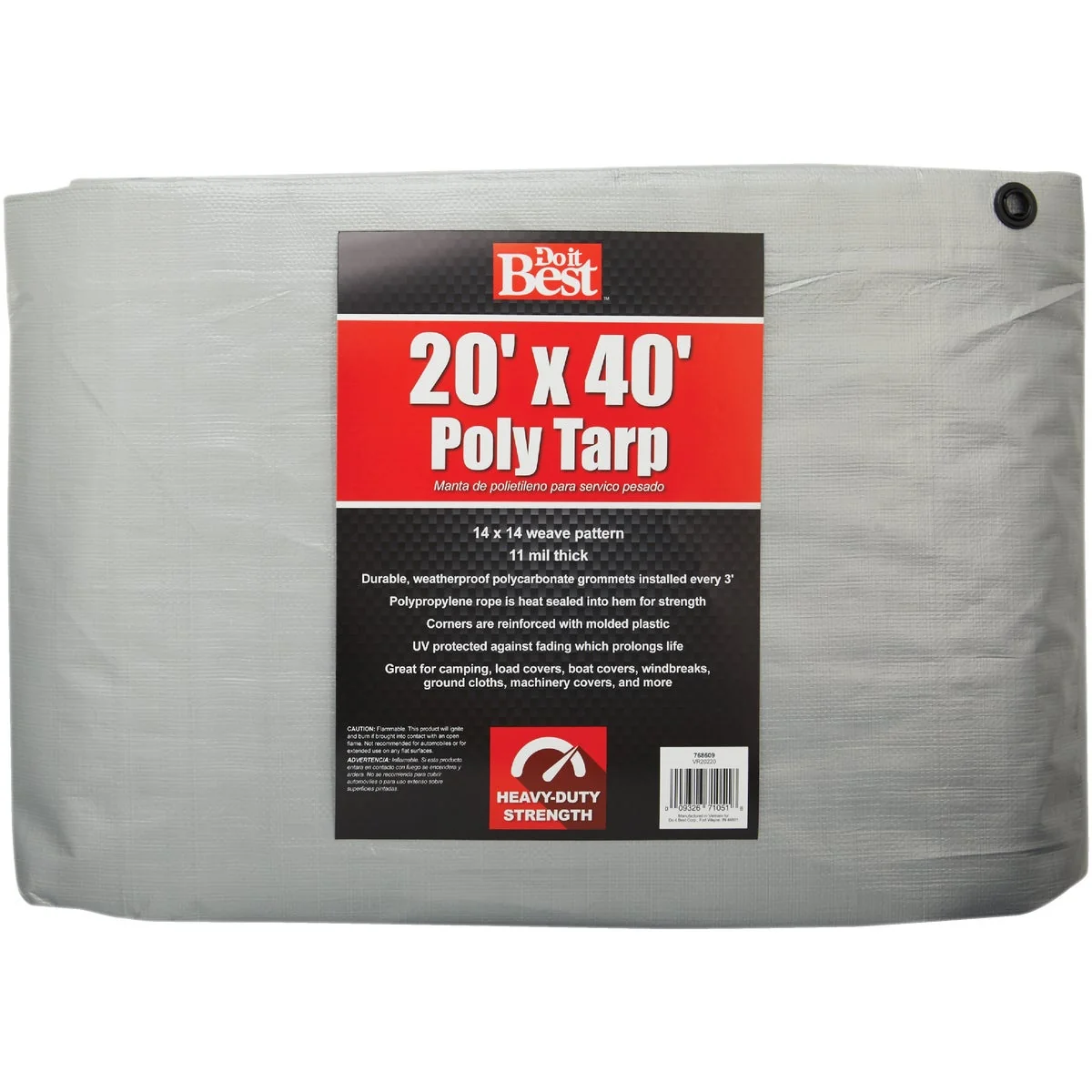 First-Class Do it Silver Woven 20 Ft. x 40 Ft. Heavy Duty Poly Tarp Next-Generation