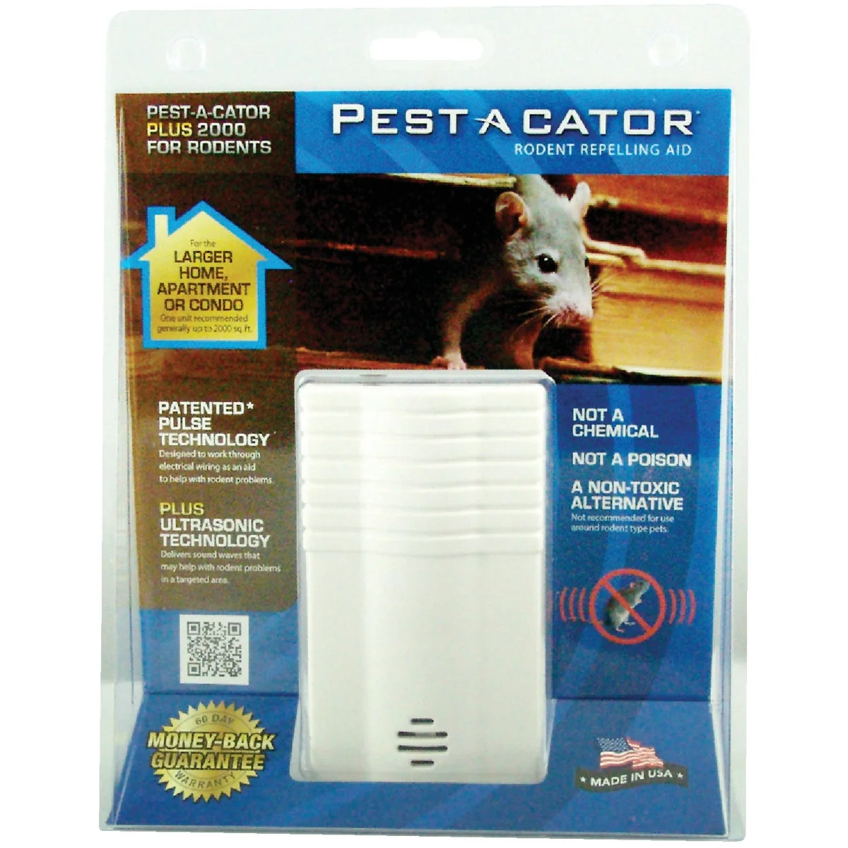 Innovative Pest A Cator Ultrasonic Electromagnetic 2000 Sq. Ft. Coverage 110V Electronic Pest Repellent Original