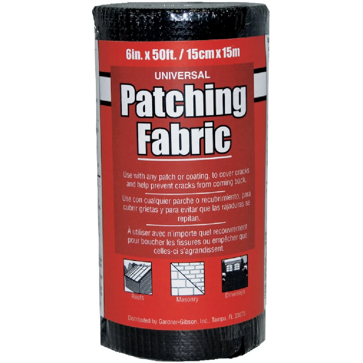 Advanced Gardner 6 In. x 50 Ft. Black Universal Patching Fabric Refined