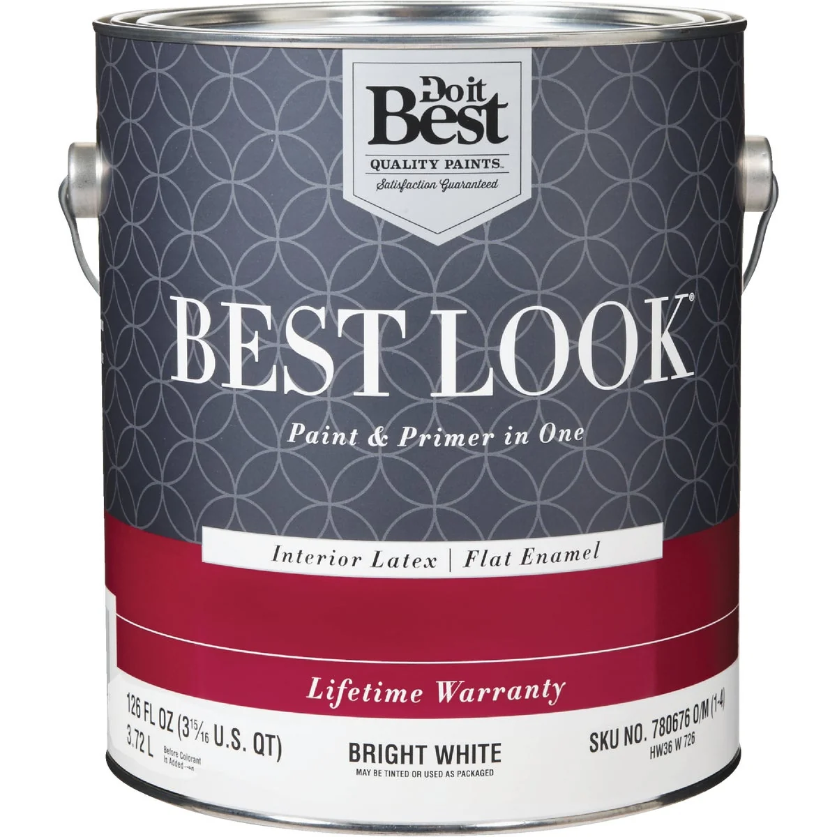 Relaxed Look Latex Paint Primer In One Flat Enamel Interior Wall Paint Bright White 1 Gal. Minimalist