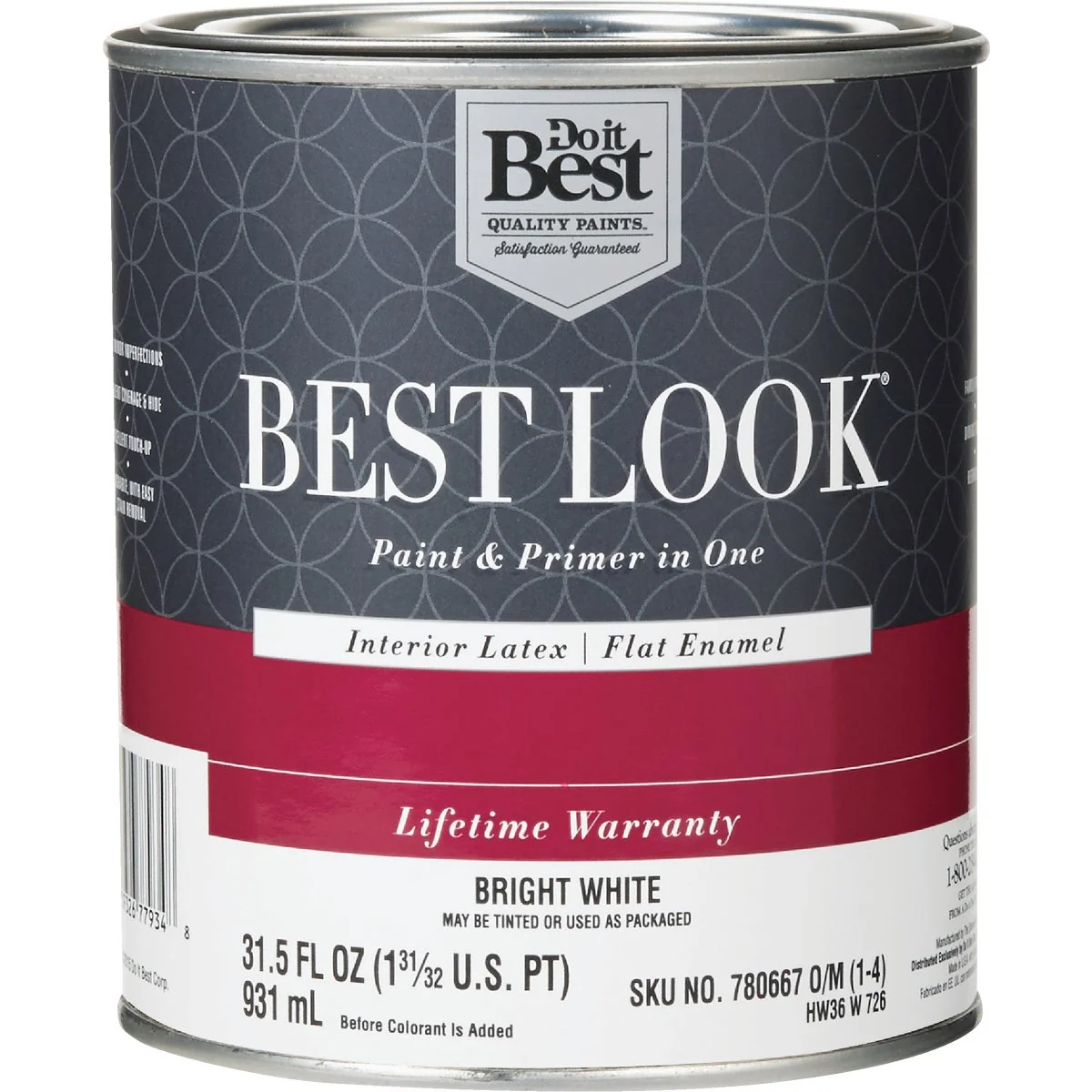Relaxed Look Latex Paint Primer In One Flat Enamel Interior Wall Paint Bright White 1 Qt. Practical