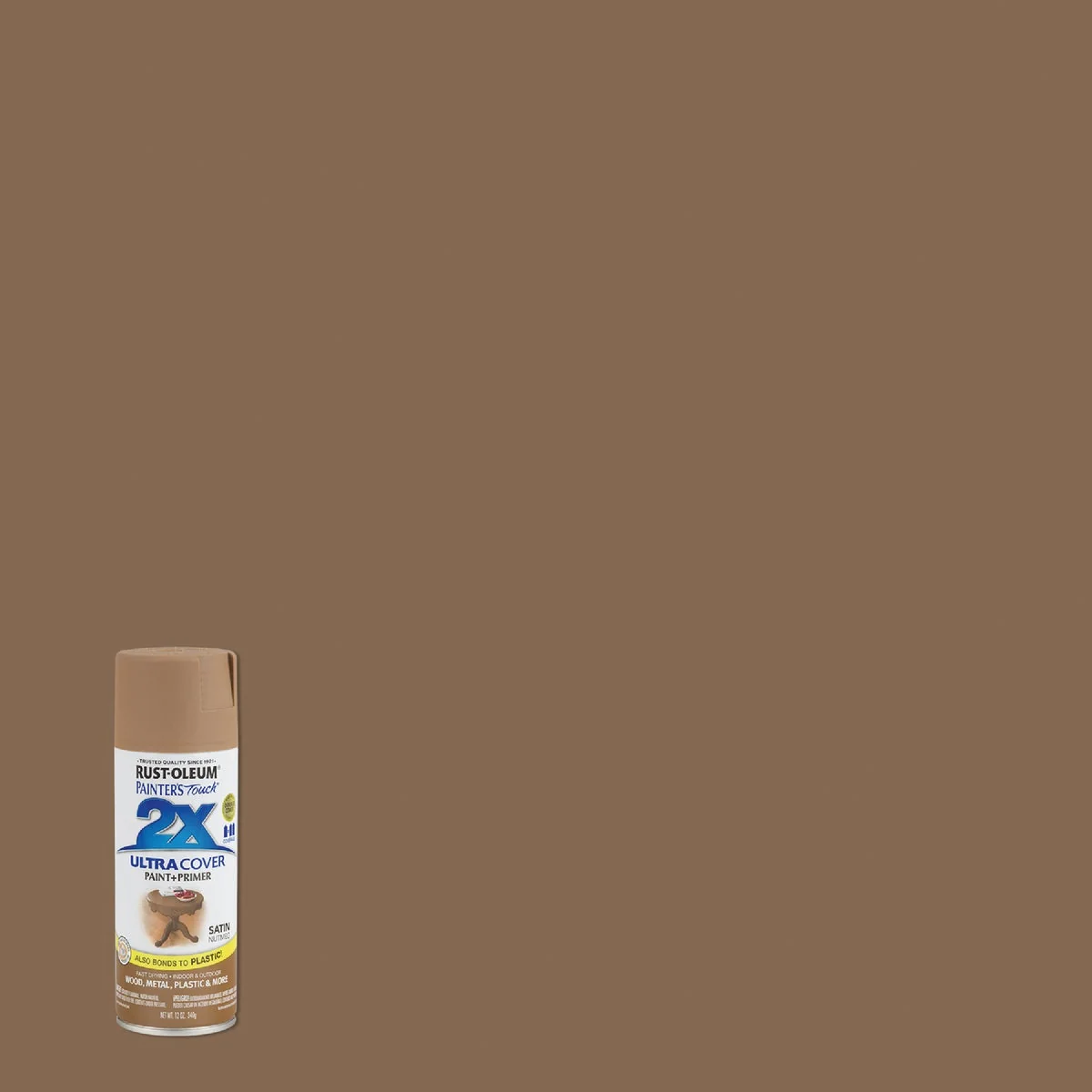 Unique Rust-Oleum Painter's Touch 2X Ultra Cover 12 Oz. Satin Paint Primer Spray Paint Nutmeg Green