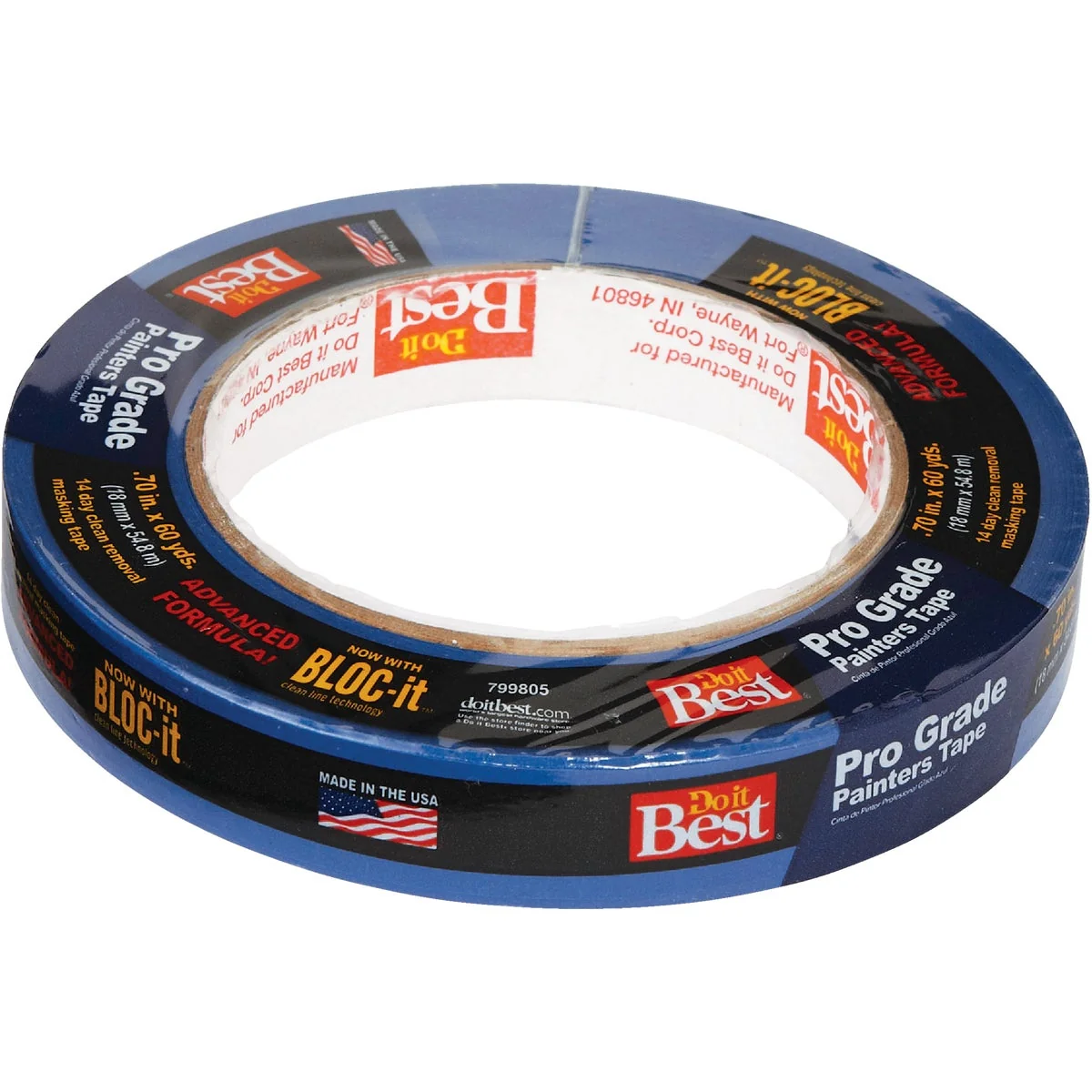 Premium Material Do it Pro Grade 0.70 In. x 60 Yd. Blue Painter's Masking Tape Lightweight