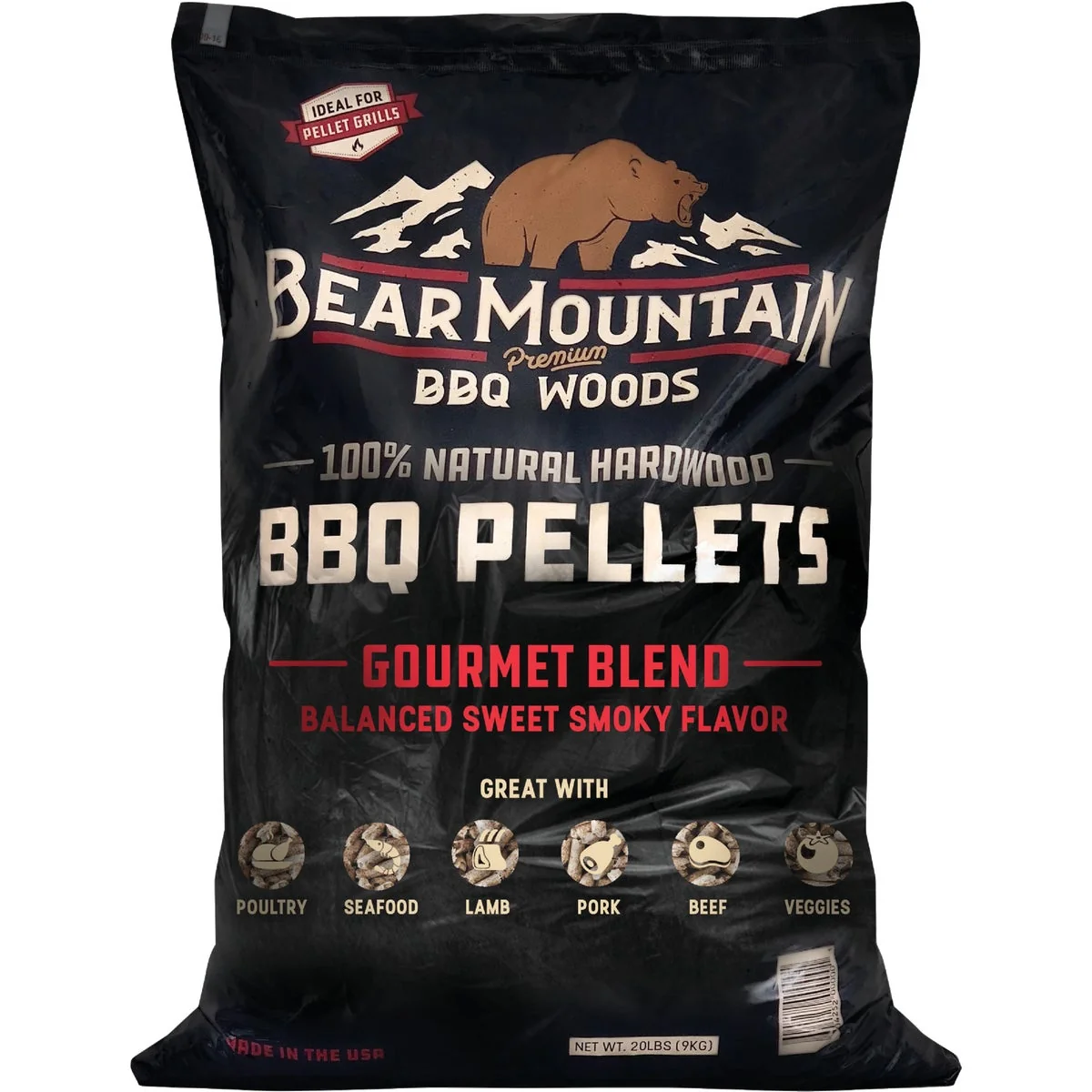 Casual Bear Mountain BBQ Premium Woods 20 Lb. Gourmet Blend Wood Pellet Refined