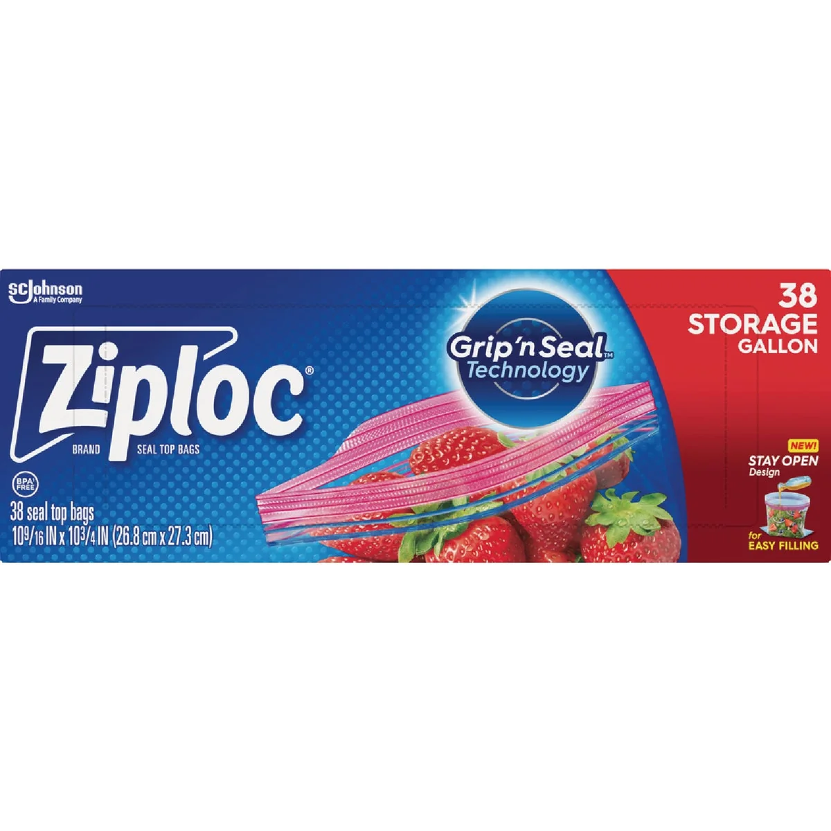Optimized Ziploc Gal. Food Storage Bag 38-Count High-Quality