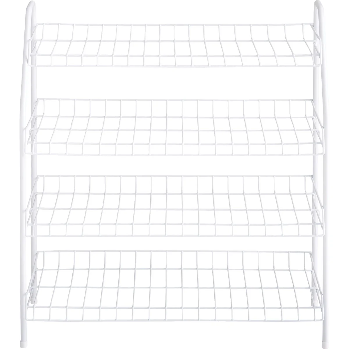 Quality Rubbermaid 4-Tier White Shoe Shelf Trendy