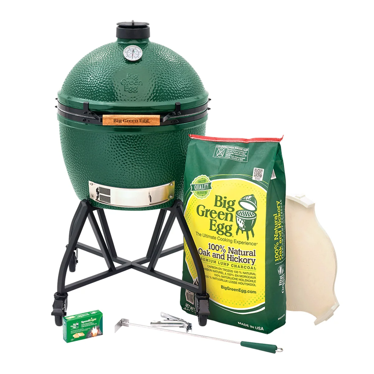 Professional XL Big Green Egg in an intEGGrated Nest Handler Package High-End