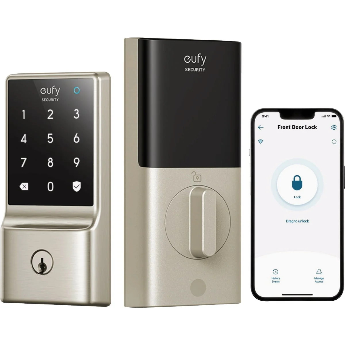 Outstanding eufy Smart Lock C210 5-In-1 Keyless Entry Door Lock White Functional
