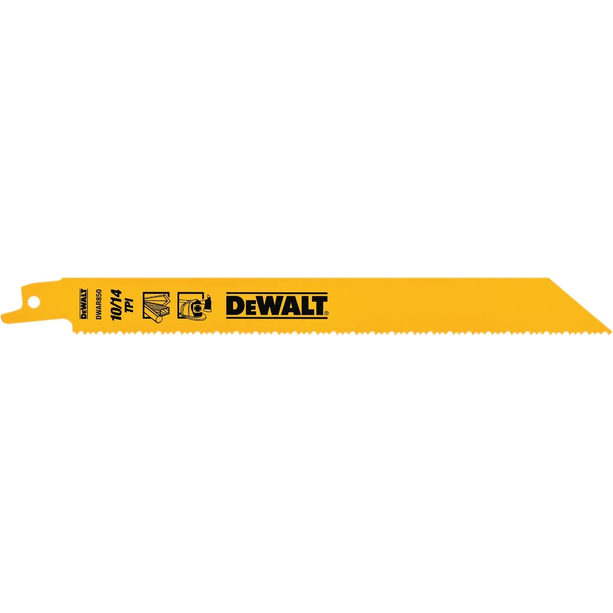 Recyclable DEWALT 8 In. 10 14 TPI Bi-Metal General Purpose Reciprocating Saw Blade 5-Pack Elite