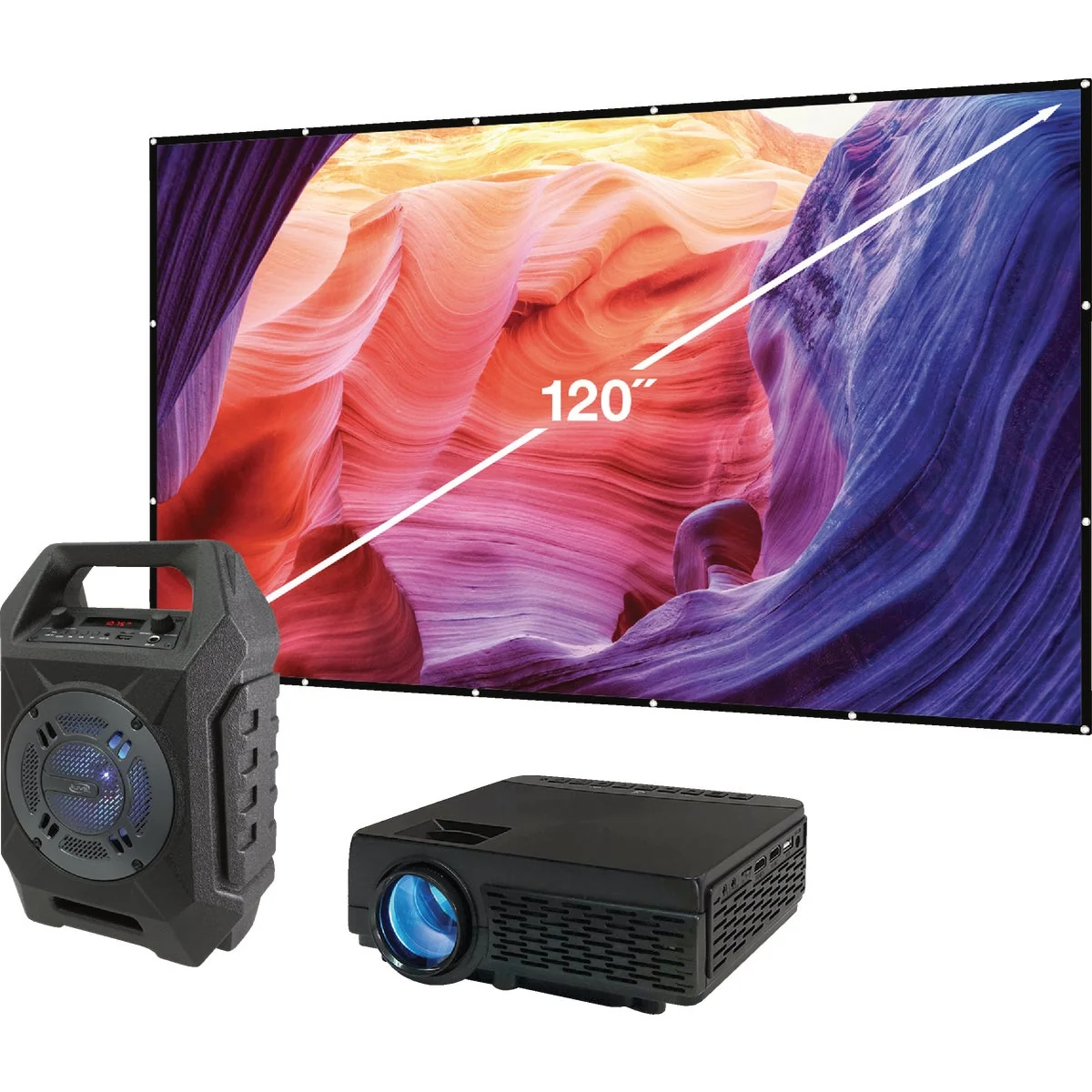 Stylish iLive Pop-Up Movie Theater Kit Pure
