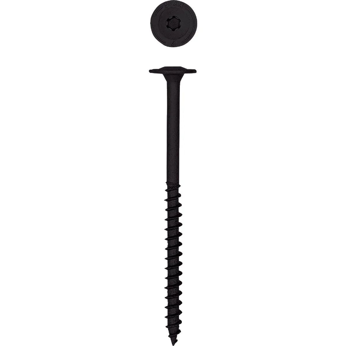 Efficient SPAX 1 4 In. x 4 In. Washer Head Black HCR PowerLag Screw 200-Count Solid