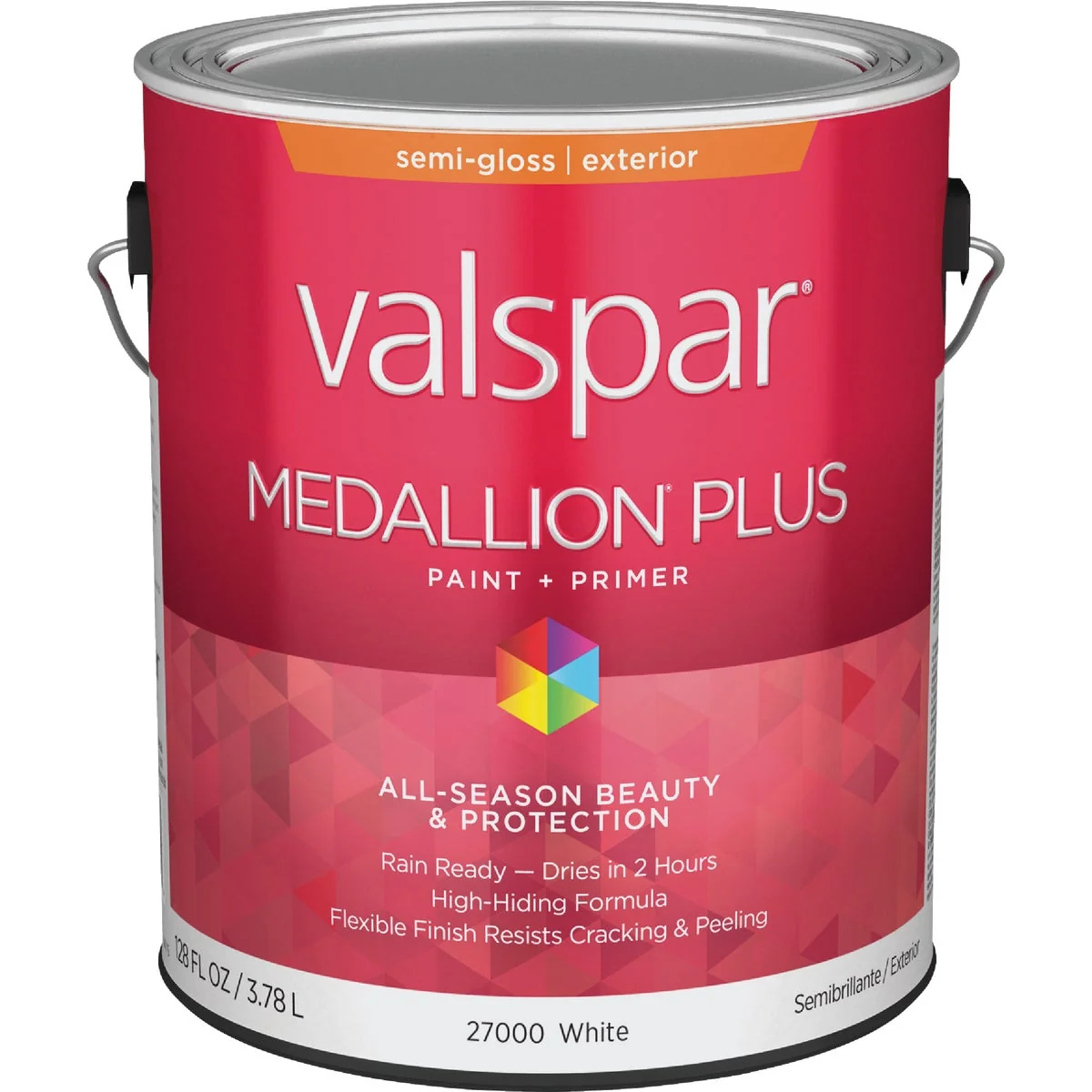 High-End Valspar Medallion Plus Premium Paint Primer Semi-Gloss Exterior Paint White 1 Gal. Versatile