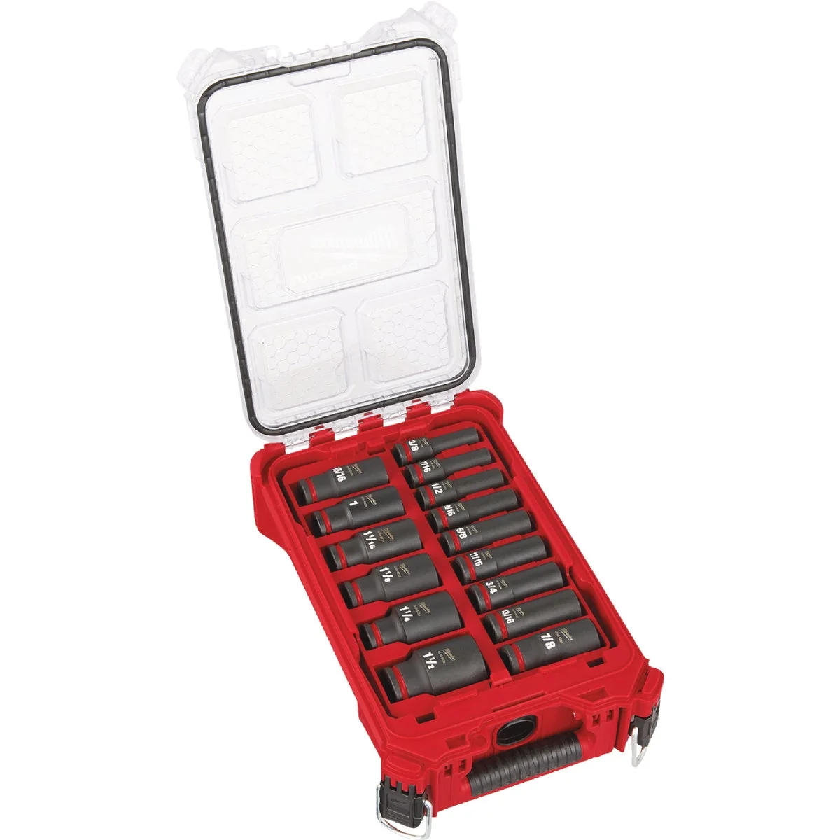 Optimized Milwaukee SHOCKWAVE Standard 1 2 In. Drive 6-Point Deep Impact Driver Set with PACKOUT Organizer 15-Piece Flexible