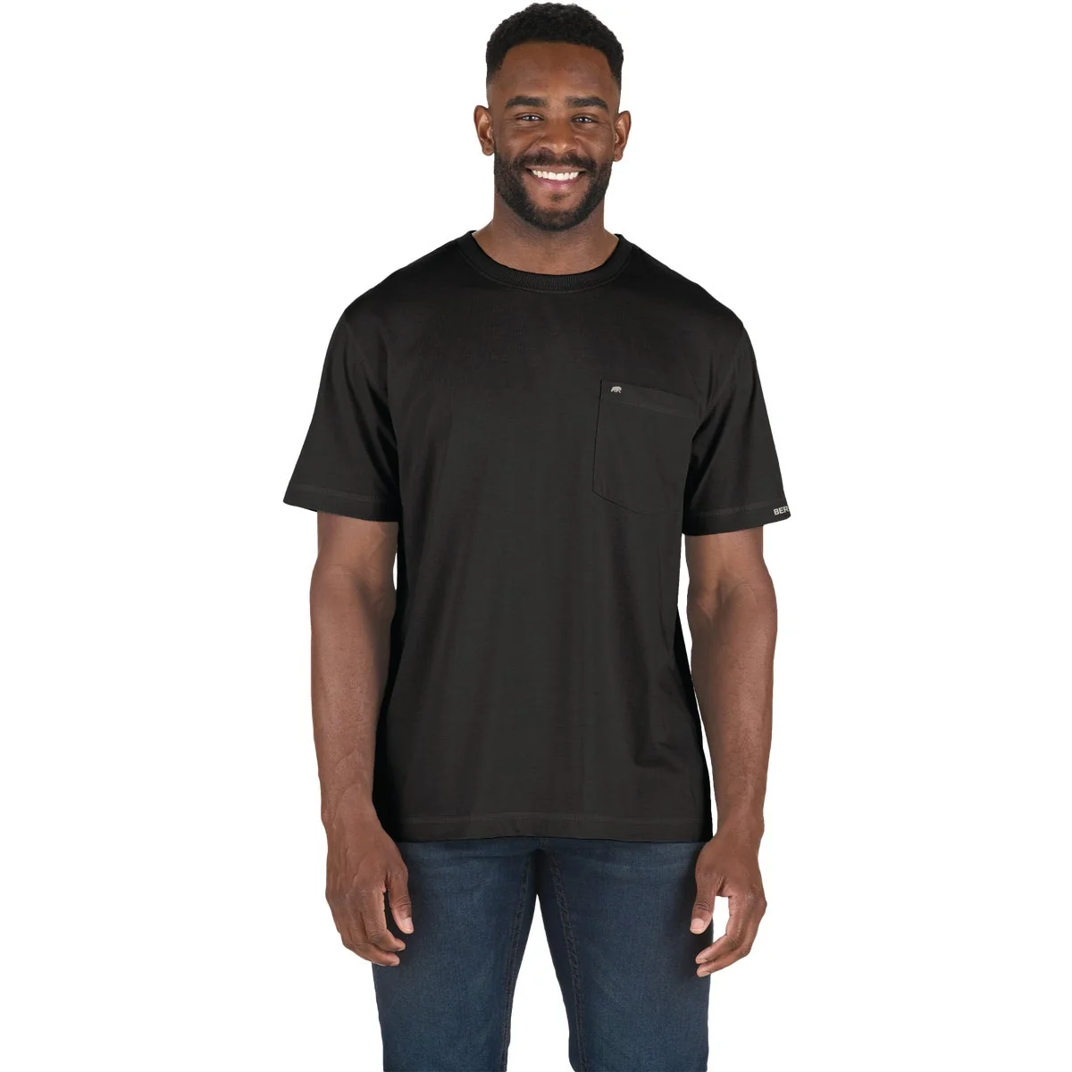 Traditional Berne Performance Men's 3XL Tall Black Short Sleeve Pocket T-Shirt Proven