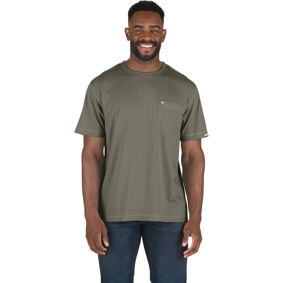 Premium Material Berne Performance Men's XL Lichen Short Sleeve Pocket T-Shirt Flexible
