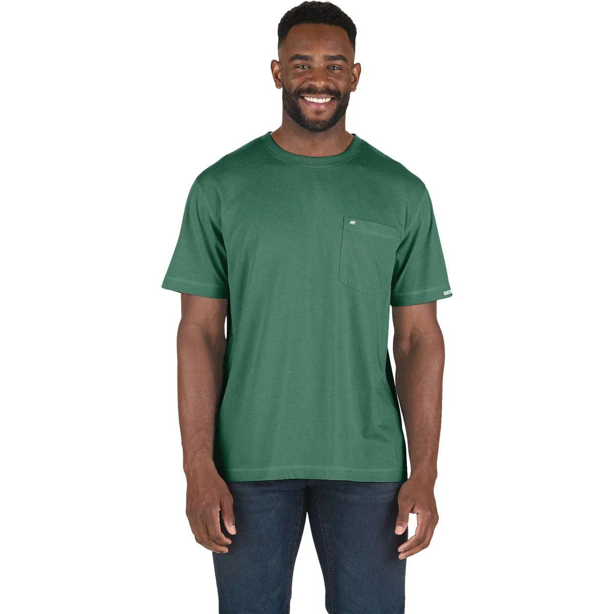Comfortable Berne Performance Men's XL Tall Pine Short Sleeve Pocket T-Shirt Exclusive