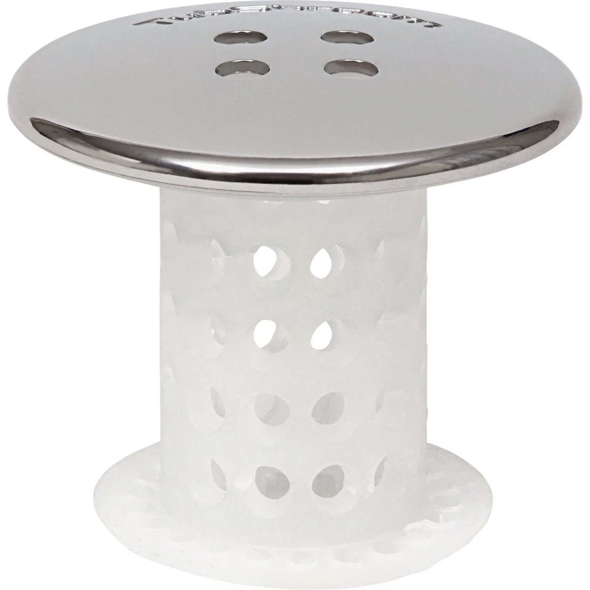 Exclusive TubShroom Chrome Edition 1.75 In. Chrome Plastic No Clog Drain Stopper Powerful