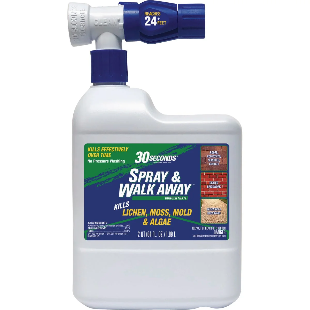 Breathable 30 Seconds Spray and Walk Away Concentrate with Hose End 64 Oz. Clean