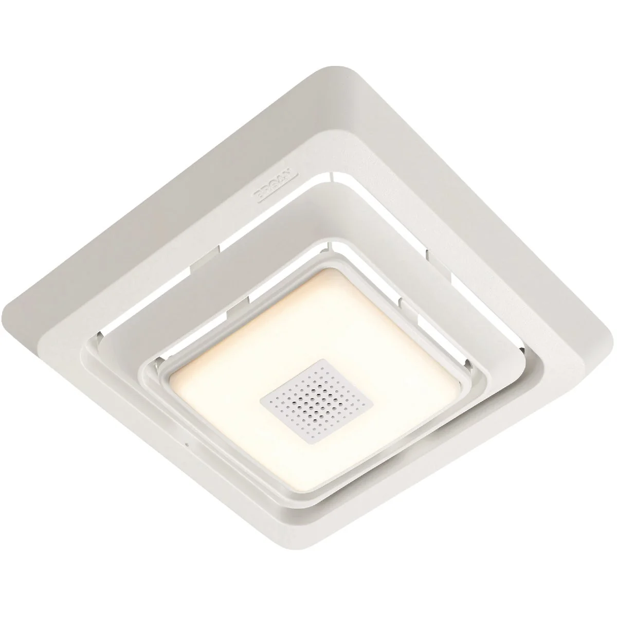 Top-Quality Broan-NuTone Sensonic 11 In. x 9-3 4 In. x 2 In. White Bath Exhaust Fan Upgrade Kit with Bluetooth Speaker LED Light Safe