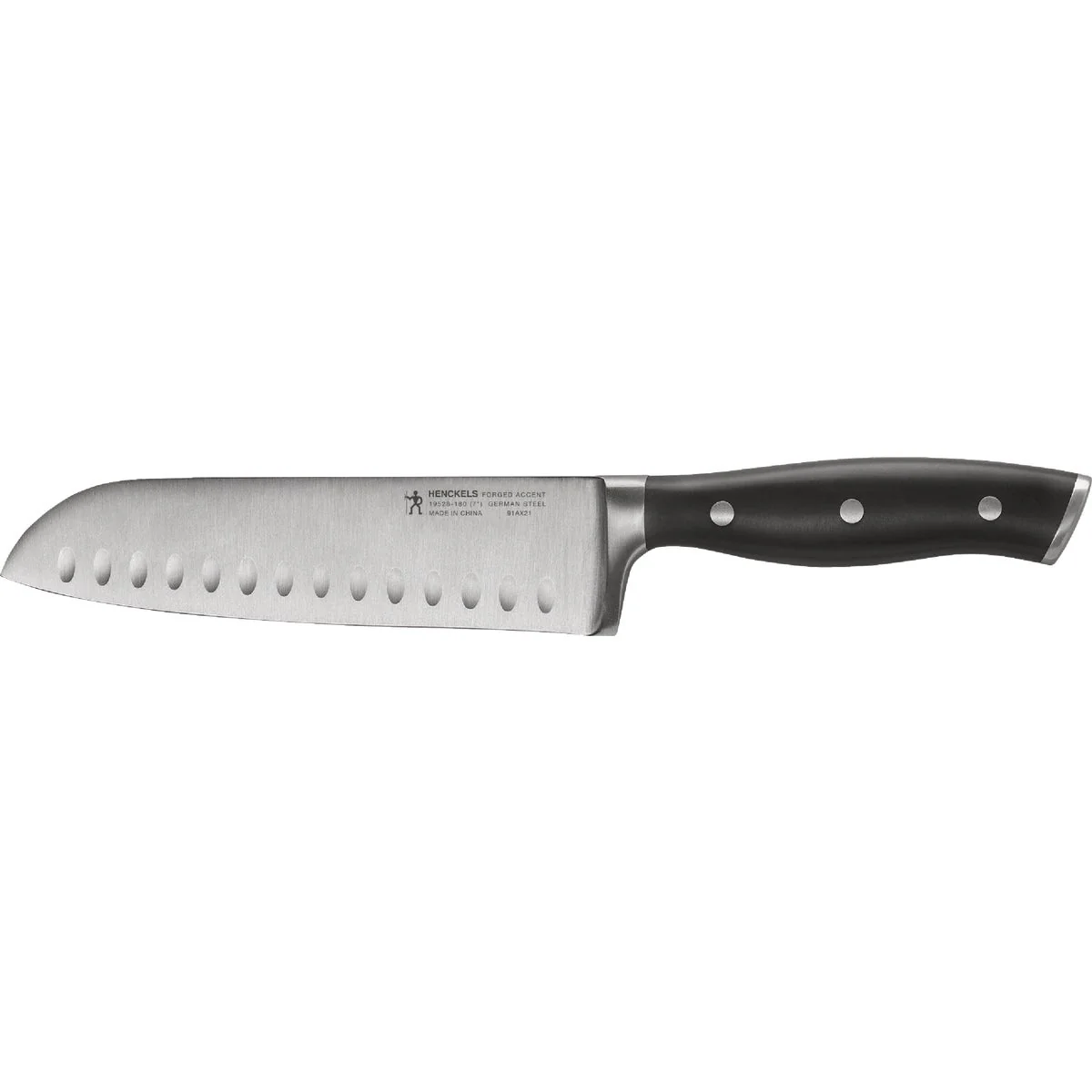 Detailed J. A. Henckels International Forged Accent 7 In. Hollow Edge Santoku Knife Expertly Made