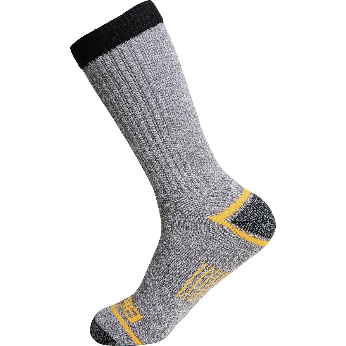 Long-Lasting Berne Men's 12 to 15 Graphite White Performance Work Crew Socks 3-Pack Powerful