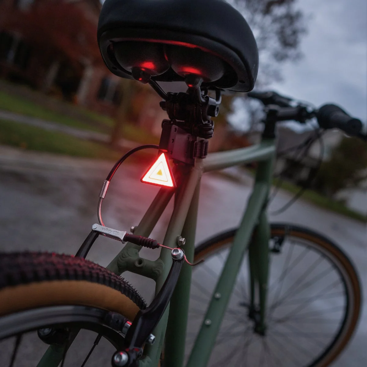 Detailed Brightz LED Triangle Taillight with Red and Yellow LEDs Solid