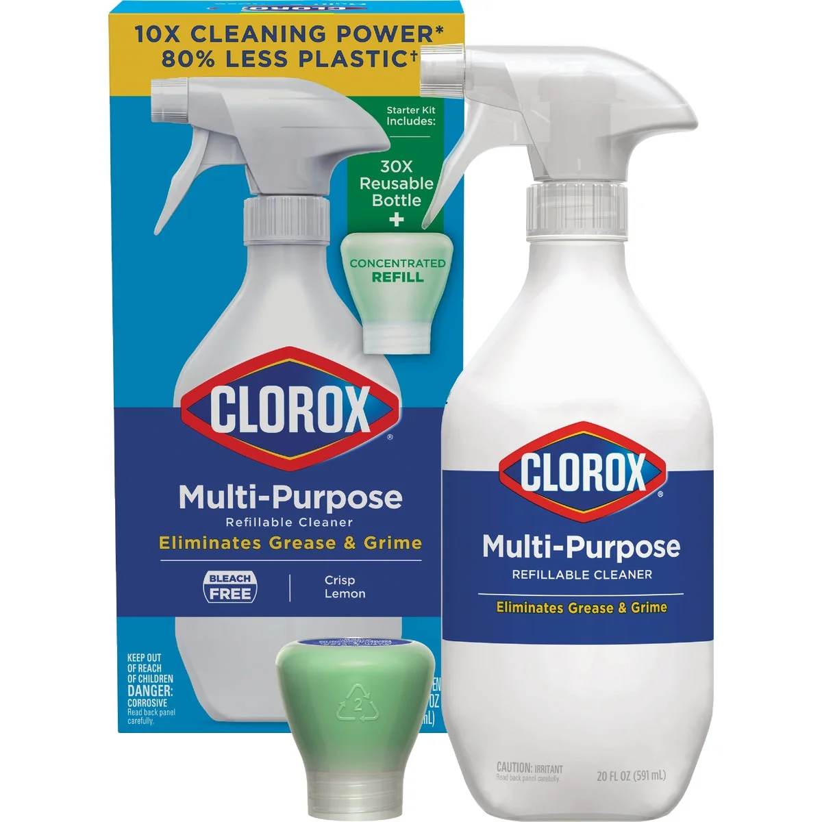 Prestigious Clorox Crisp Lemon Multi-Surface All-Purpose Cleaning Spray System Sta User-Friendly