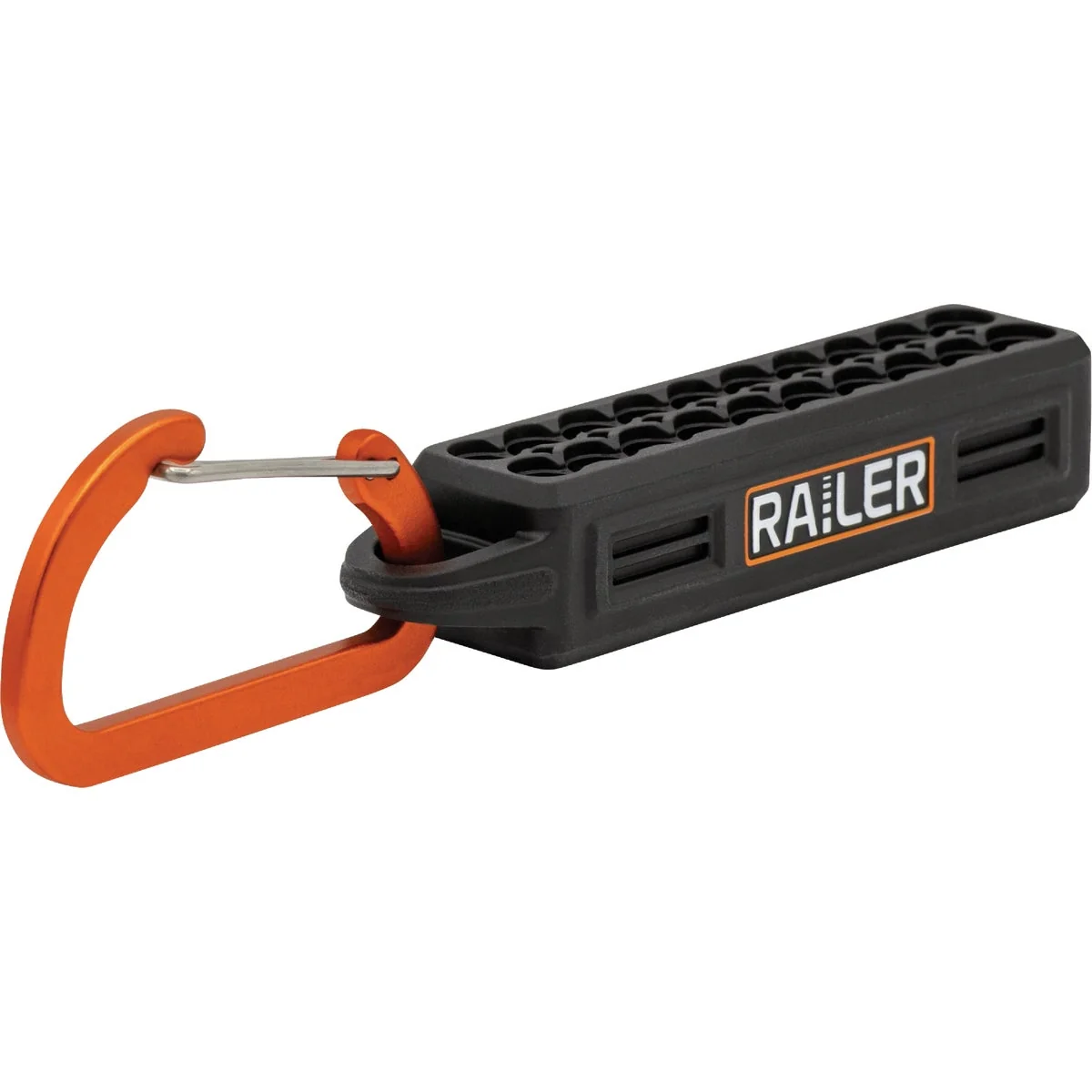 Authentic Railer 20-Hole Mega Bitrail Black Bit Holder with Carabiner Verified