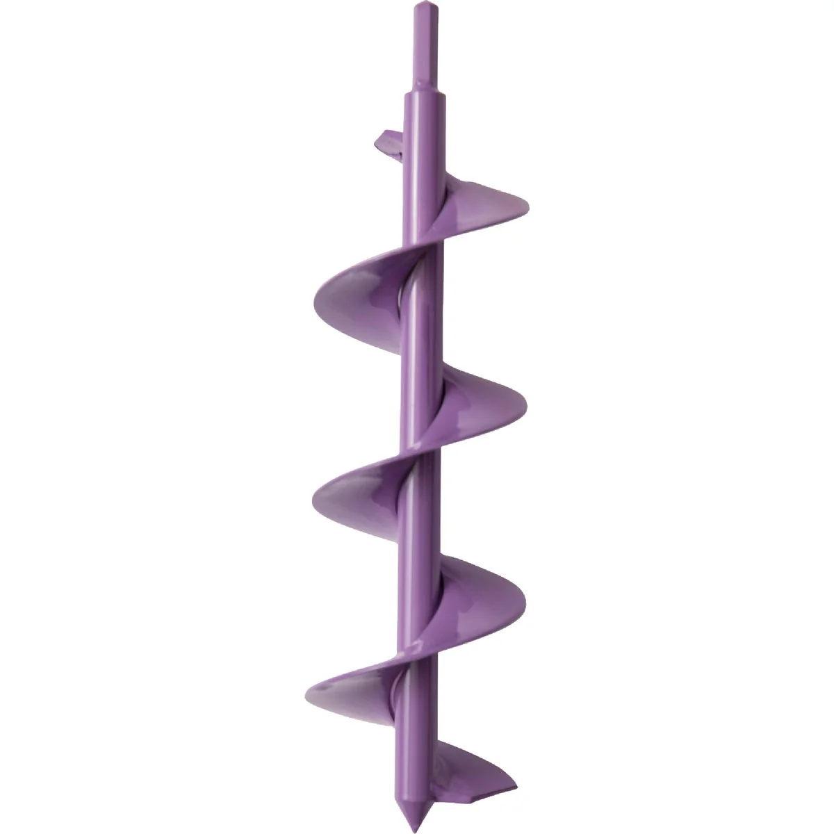 Responsible Power Planter 12 In. x 3 In. Purple Bulb Planter Garden Auger Powerful