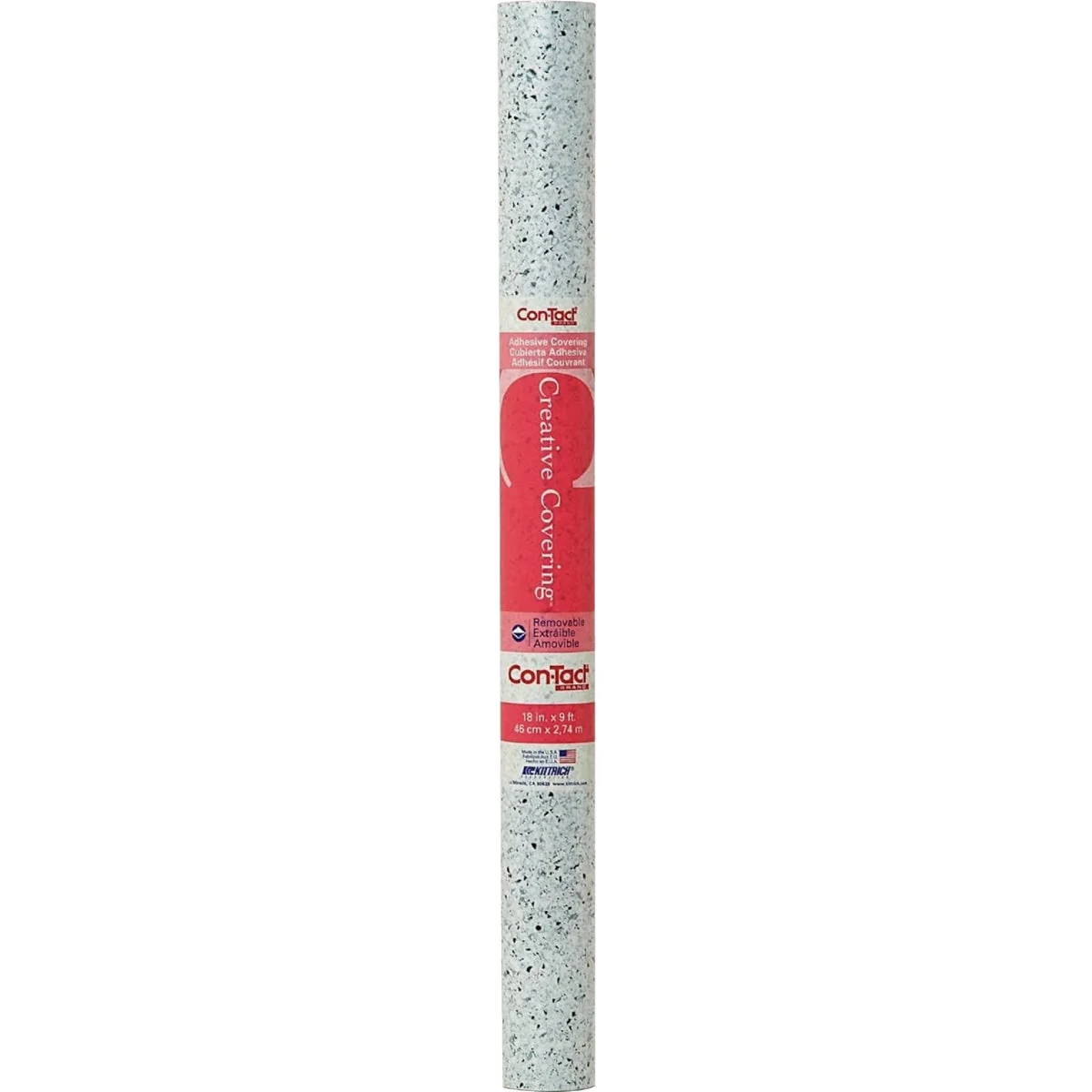 Comfortable Con-Tact 18 In. x 9 Ft. Black and White Granite Creative Covering Self-Adhesive Shelf Liner Enhanced