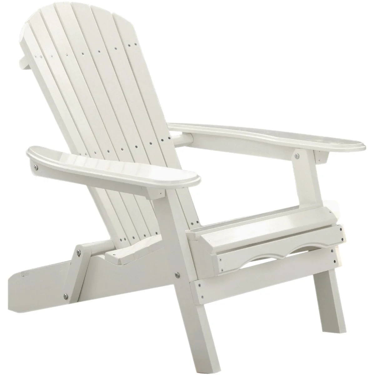 High-Performance Northbeam White Wood Folding Adirondack Chair Environmentally Friendly