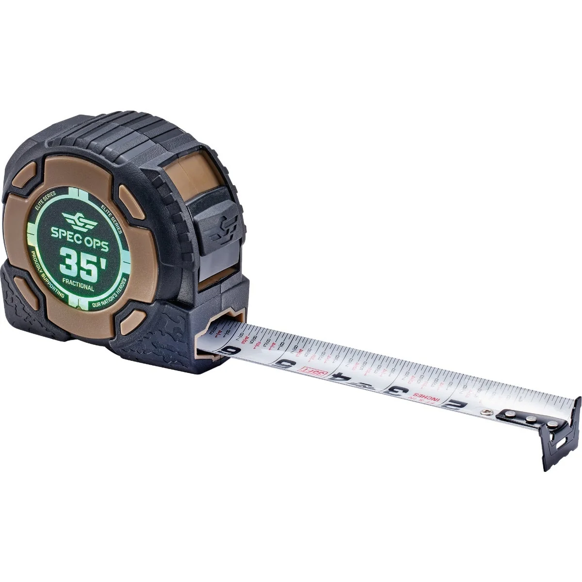Official Spec Ops Elite Series 35 Ft. Fractional Tape Measure Environmentally Friendly