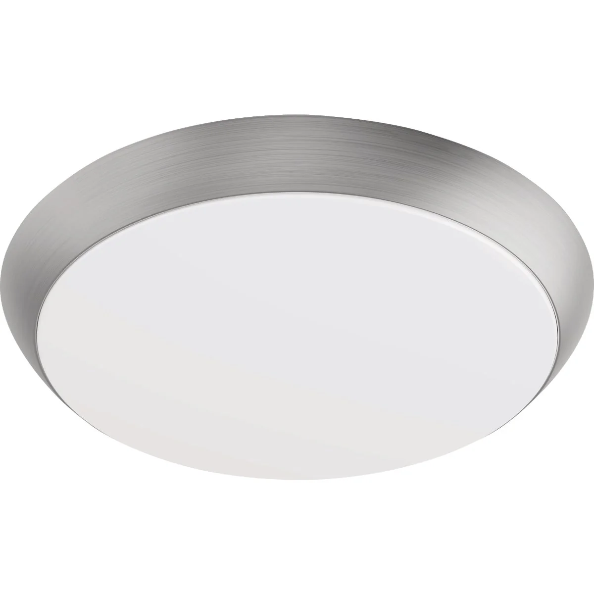 Natural Feit 11 In. Brushed Nickel LED CCT Dimmable Flush Mount Ceiling Light Fixture High-End