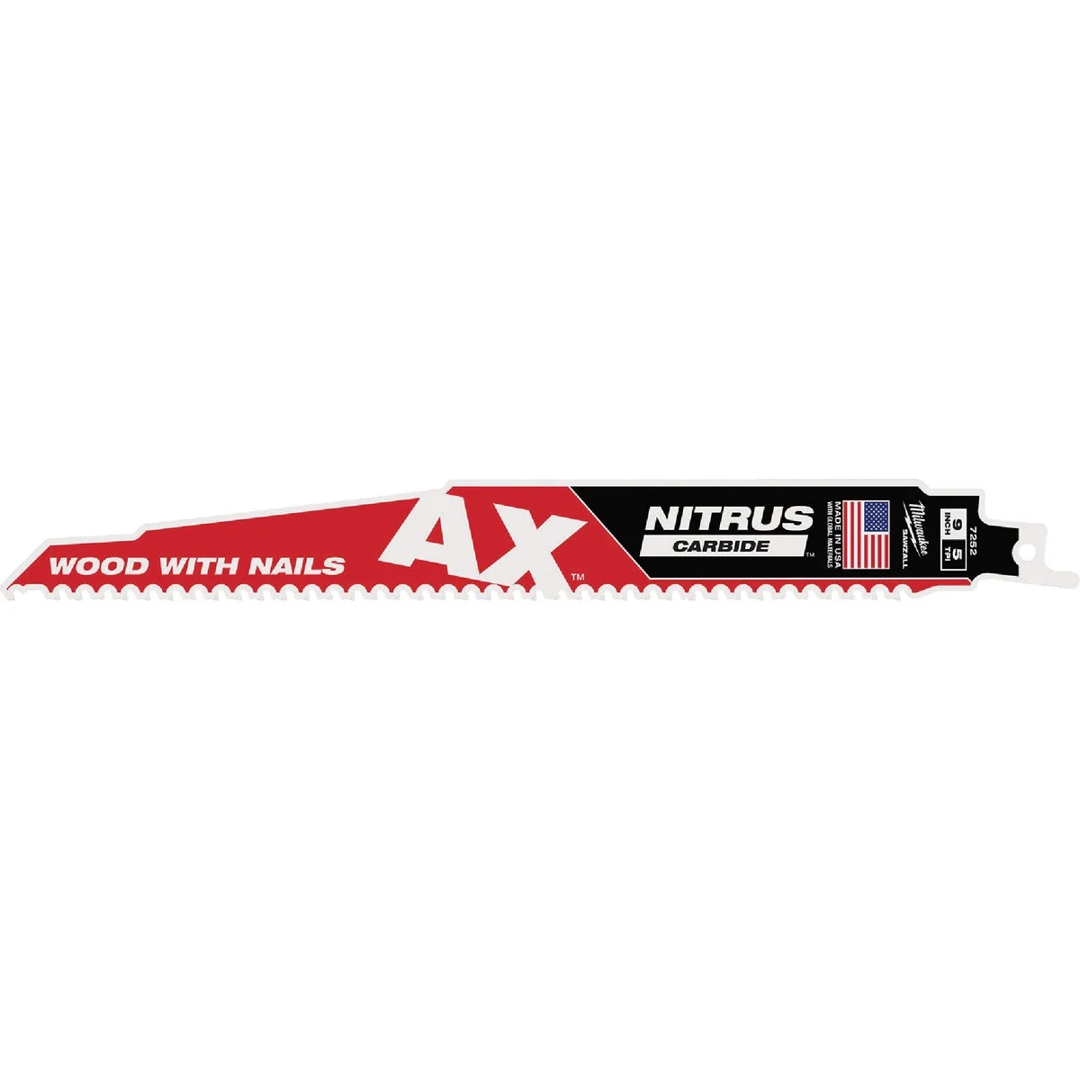 Innovative Milwaukee SAWZALL AX 9 In. 5 TPI Nitrus Carbide Reciprocating Saw Blade Versatile