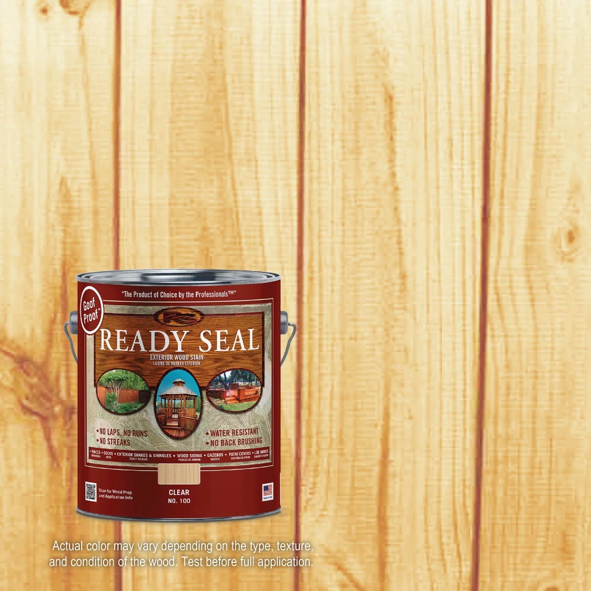 Organic Ready Seal 100 Exterior Wood Stain and Sealer Clear 1 Gal. Premium Material