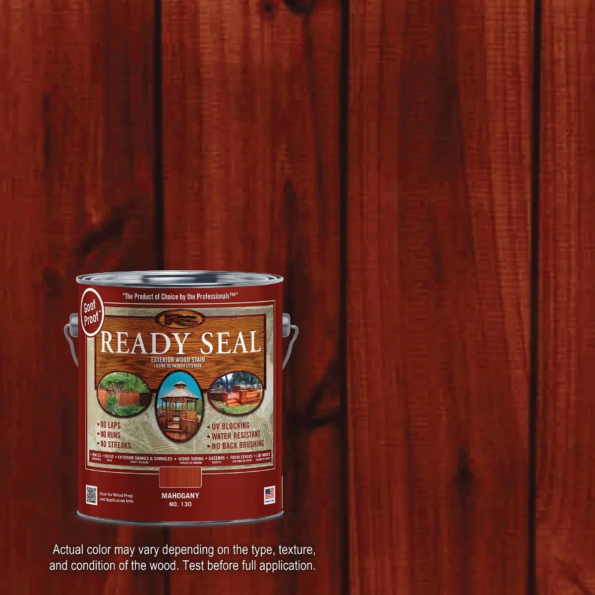 Responsible Ready Seal 130 Exterior Wood Stain and Sealer Mahogany 1 Gal. Next-Generation